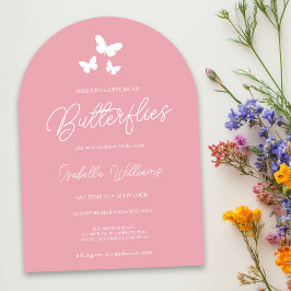 Invitación Rubor Pink Life of Butterflies Bridal Shower