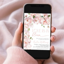 Invitación Rubor Pink Love in Bloom Floral Bridal Shower