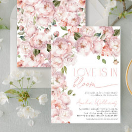 Invitación Rubor Pink Love in Bloom Floral Bridal Shower
