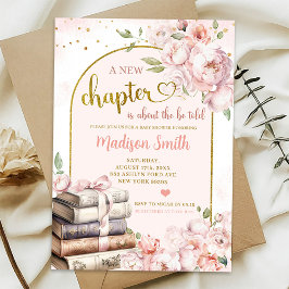 Invitación Rubor Pink Peony Storybook Theme Baby Shower