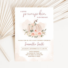 Invitación Rubor Pink Pumpkin Baby Shower