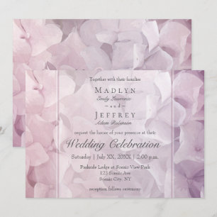 Invitación Rubor Pink Purple Hydrangea Garden Wedding