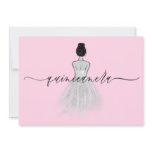 Rubor Quinceanera con traje clásico blanco y negro