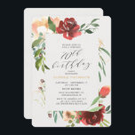 Invitación Rubor Red Floral 70th Surprise Birthday Party<br><div class="desc">Una elegante toma para una 70ª invitación sorpresa. El diseño presenta un marco pintado a mano con flores rojas y ruidosas, eucaliptos y otras zonas verdes. Personalización mediante los campos de plantilla proporcionados. Si necesita ayuda o piezas adicionales que coincidan, póngase en contacto conmigo (María) usando el botón de contacto...</div>