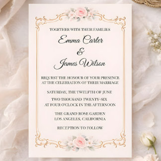 Invitación Rubor Rococó