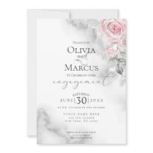 Rubor Rosa Rosa Bouquet Pewter Watercolor