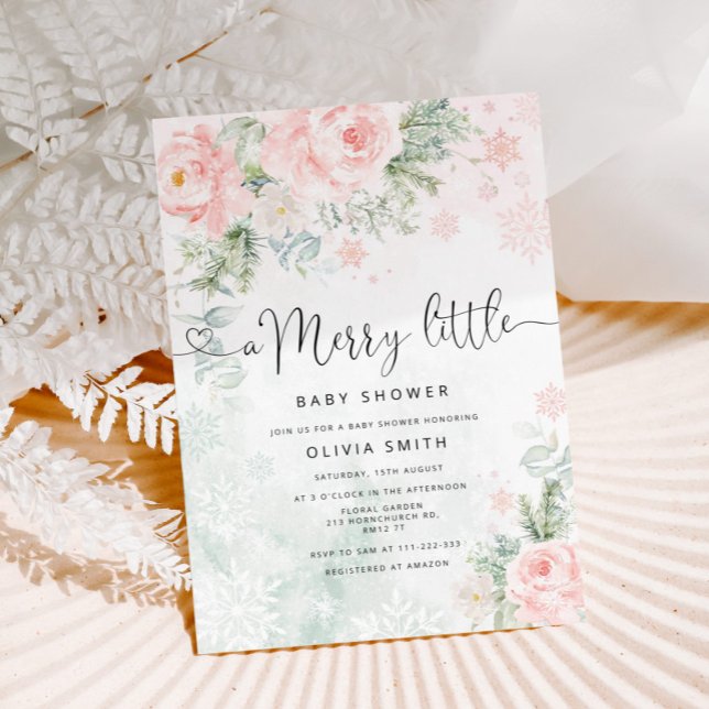 Invitación Rubor rosa un poco más de Baby Shower (Subido por el creador)