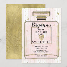 Rubor Rosa y Oro París Perfume Dulces 16 Cumpleaño