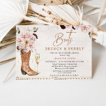 Invitación Rubor Rustic Boots Brunch Bubbly Bridal Shower<br><div class="desc">Rubor Rustic Boots Brunch Bubbly Bridal Shower Invitation Boots Brunch y burbujeante invitación a la ducha de novias en un estilo rústico con tenue fondo de acuarela y borde decorativo. Esta rústica invitación a la ducha de novias rústica también incluye una copa de champán y una moderna caligrafía.</div>