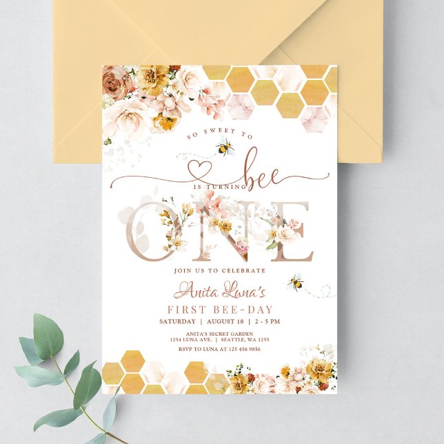 Invitación Rubor Tan Dulce Cumpleaños Primero (Subido por el creador)