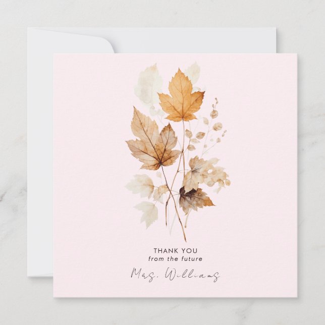 Invitación Rubor Whispers of Fall Bridal Shower (Anverso)