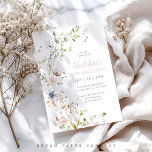 Invitación Rubor Wildflowers 90º cumpleaños<br><div class="desc">Celebre 90 años con estilo con esta elegante plantilla de invitación de 90 años de flor silvestre rosa. Con sus suaves flores rosas mezcladas con su elegante vegetación, este diseño es perfecto para una celebración sofisticada y atemporal. Personalizar fácilmente el texto para incluir los detalles de su fiesta, haciendo que...</div>