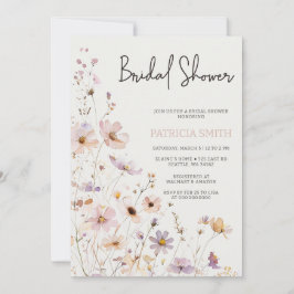 Invitación Rubor Wildflowers Bridal Shower