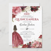 Rubor y Borgoña peonies marsala Princesa Vestido