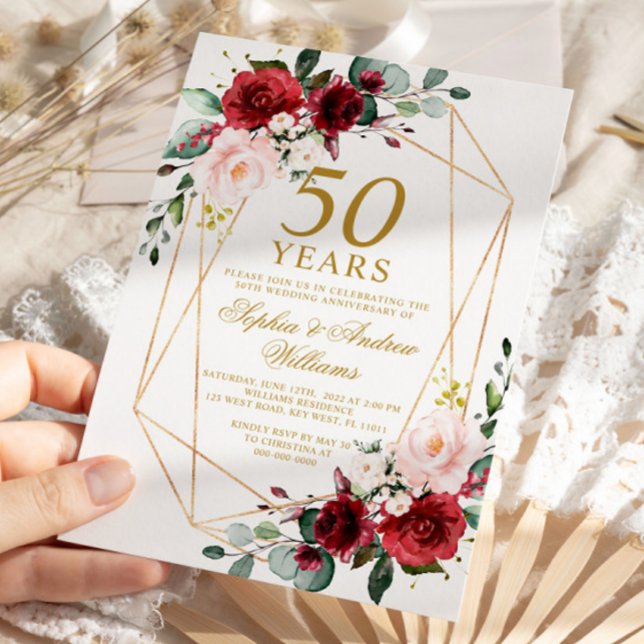 Invitación Rubor y el Rosa de Borgoña 50° aniversario del Bod (Subido por el creador)