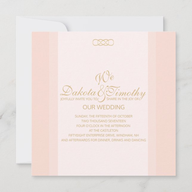 Invitación Rubor y Gold (Reverso)