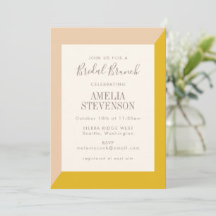 Invitación Rubor y Yellow Bold Geometric Bridal Brunch