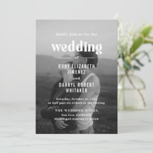 Invitación Ruby Photo Modern Boda