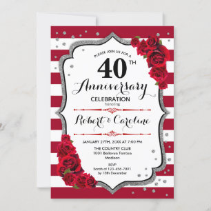 Invitación Ruby Red 40º Aniversario