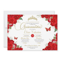 Ruby Red Roses Floral Tiara Mariposa Quinceanera