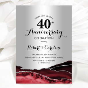 Invitación Ruby Red Silver 40º Aniversario