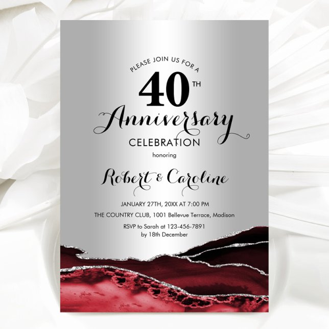 Invitación Ruby Red Silver 40º Aniversario (Subido por el creador)