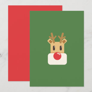Invitación Rudolph el Reno de la Nariz Roja