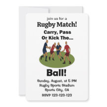 Rugby Match Carry Pass Or Kick The Ball Sports