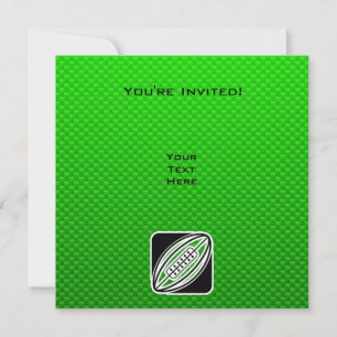 Invitación Rugby verde