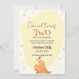 Invitación Ruge Diversión: Cumpleaños Temático de Dinosaurios