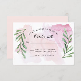 Invitación Ruido Eucalyptus Greenery Acuarela Moderna RSVP