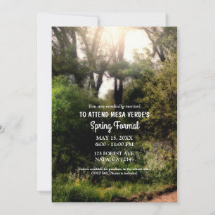 Invitación Ruido floral de sendero encantado Primavera Forest
