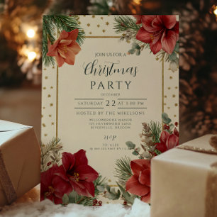 Invitación Ruidosas fiestas verdes navideñas feroces