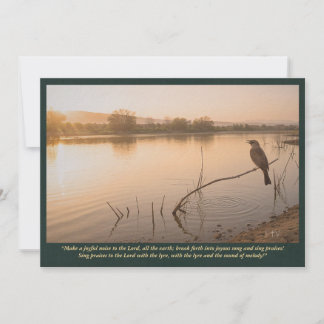Invitación Ruiseñor al amanecer—Salmo 98:4–5 Arte Bíblico