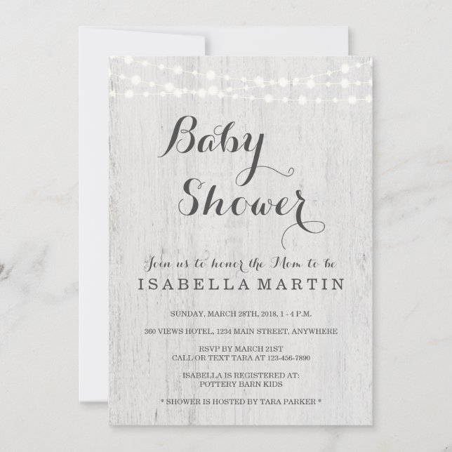 Invitación rusa a Baby Shower (Anverso)