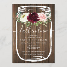 Invitación rusa a Baby Shower Mason Jar