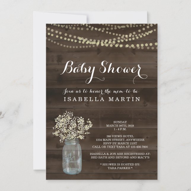 Invitación rusa a Baby Shower - Neutralidad de gén (Anverso)