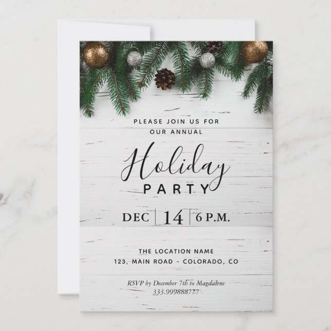 Invitación rusa del Fiesta de Navidades de vacacio (Anverso)