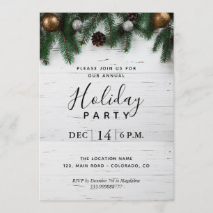 Invitación rusa del Fiesta de Navidades de vacacio