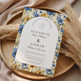 Invitación Rustic Autumn Botanical Wedding