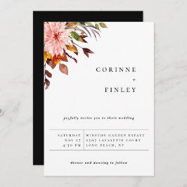 Invitación Rustic Autumn Bouquet Boda