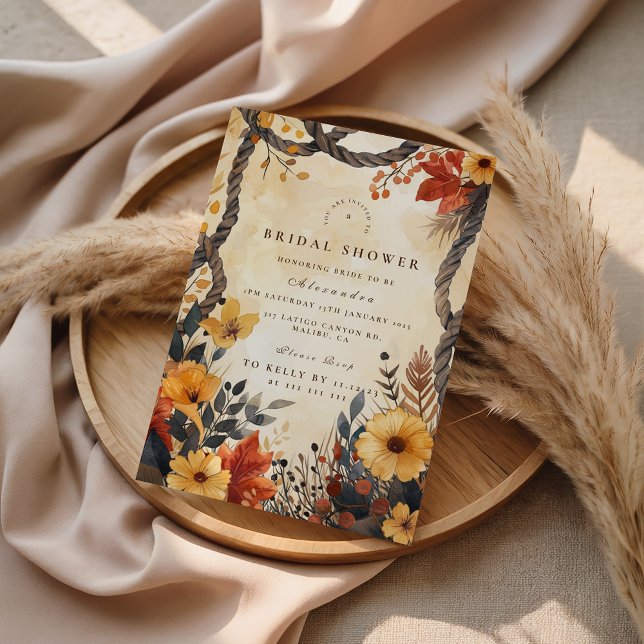 Invitación Rustic Autumn Meadow Bridal Shower (Subido por el creador)