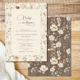 Invitación Rustic Baby in Bloom Wildflower Baby Shower