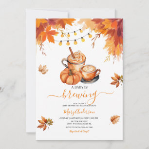 Invitación Rustic Baby se está preparando el otoño en la duch