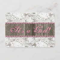 Rustic Barn Wood Perlas rosadas y Baby Shower de e