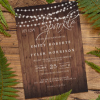 Rustic Barn Wood String ilumina a Boda de la noche