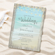 Rustic Beach Wood String ilumina al Boda de las ol