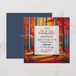 Invitación Rustic Birch Tree Fall Wedding