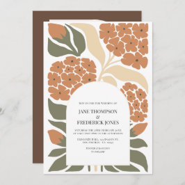 Invitación Rustic Bloom Abstract Floral Modern Spring Wedding
