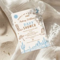 Rustic Blue Desert Boys Cowboy Baby Shower